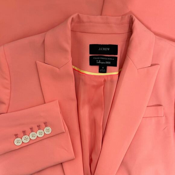 J. Crew Tollegno 1900 Italian Stretch Wool Long Parke Blazer #AJ897 Size 4 - Picture 8 of 11